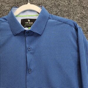 Tom Baine Performance Collection Slim Fit 4-Way Stretch Wrinkle Free Shirt L